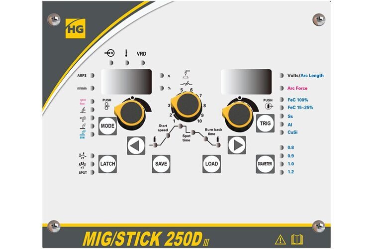 СВАРОЧНЫЙ ПОЛУАВТОМАТ HUGONG MIG/STICK 250D III (БЕЗ ГОРЕЛКИ)